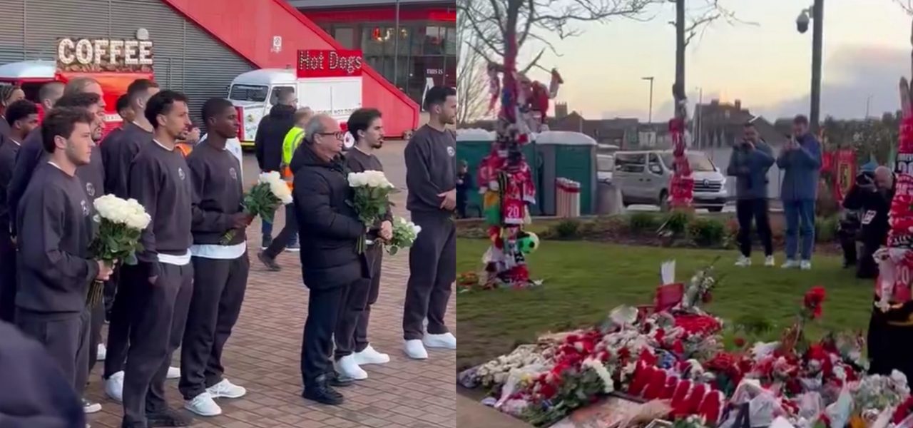 PSG : l&rsquo;immense émotion de Campos, Neves, Nuno Mendes, Ramos et Vitinha en hommage à Diogo Jota devant Anfield
