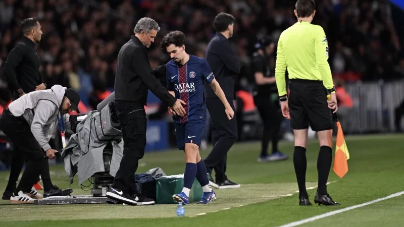 PSG : Vitinha officiellement touché au talon, grosse inquiétude avant le Bayern Munich